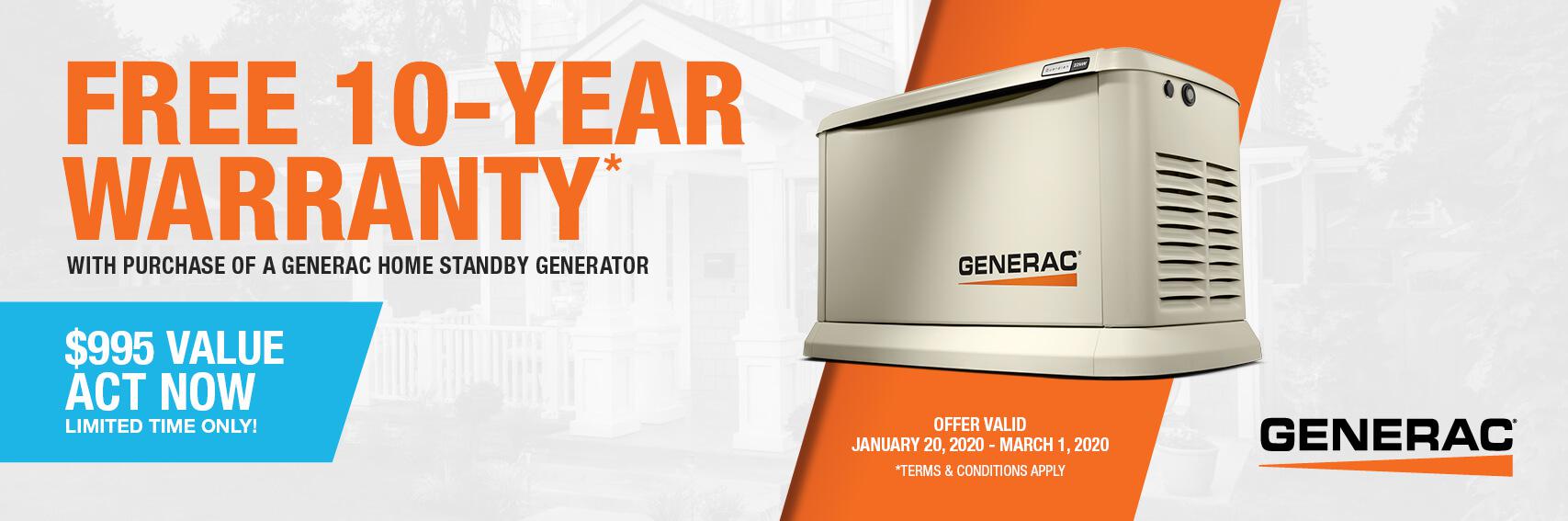 Homestandby Generator Deal | Warranty Offer | Generac Dealer | Ladson, SC